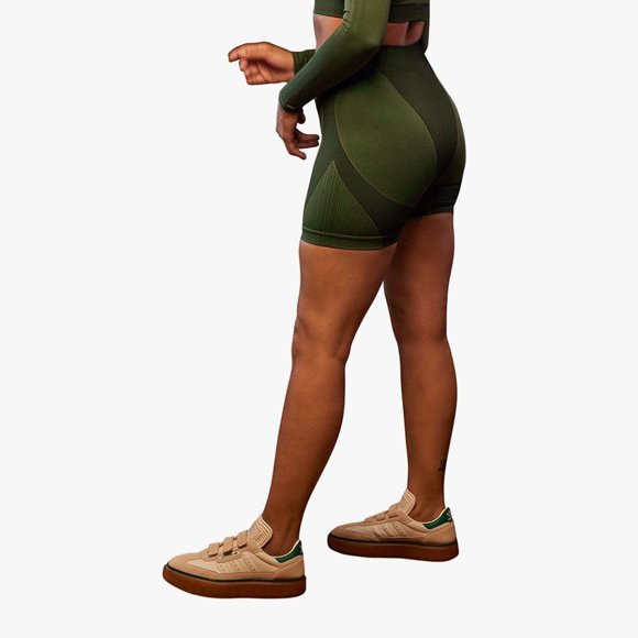 Adidas Originals Women's Ivy Park Halls of Ivy Wild Pine Short Tights HG2450 - Picture 2 of 7